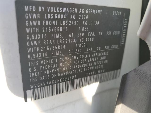 Photo 12 VIN: WVGBV7AX6HK025687 - VOLKSWAGEN TIGUAN 