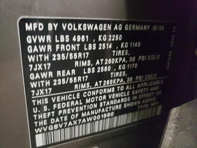 Photo 9 VIN: WVGBV7AX7AW001560 - VOLKSWAGEN TIGUAN 