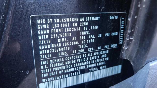 Photo 9 VIN: WVGBV7AX7BW514874 - VOLKSWAGEN TIGUAN S 