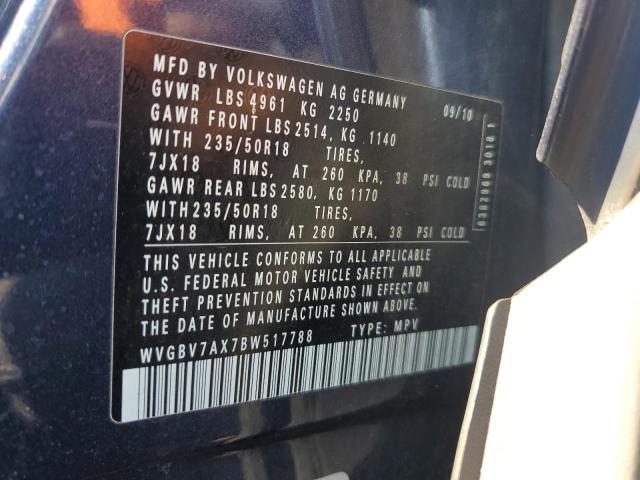 Photo 12 VIN: WVGBV7AX7BW517788 - VOLKSWAGEN TIGUAN S 