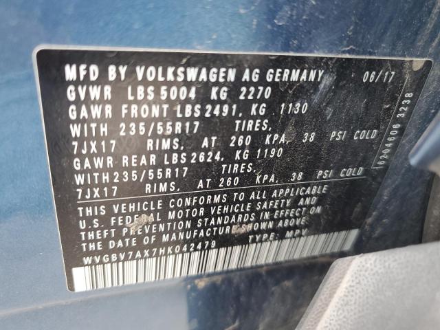 Photo 12 VIN: WVGBV7AX7HK042479 - VOLKSWAGEN TIGUAN S 