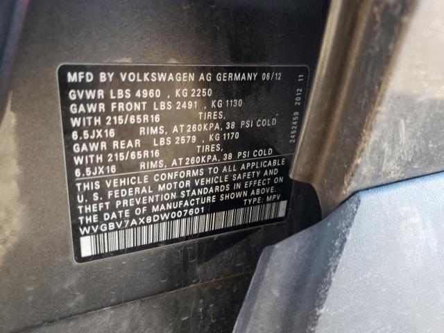 Photo 11 VIN: WVGBV7AX8DW007601 - VOLKSWAGEN TIGUAN S 