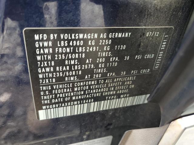 Photo 12 VIN: WVGBV7AX8DW519486 - VOLKSWAGEN TIGUAN 