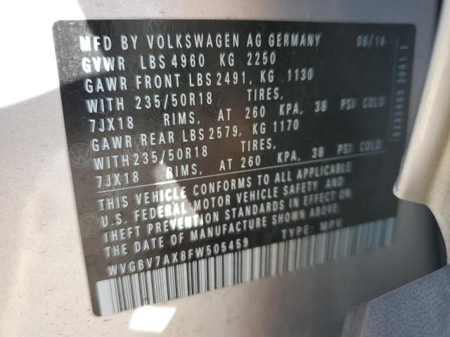 Photo 11 VIN: WVGBV7AX8FW505459 - VOLKSWAGEN TIGUAN 