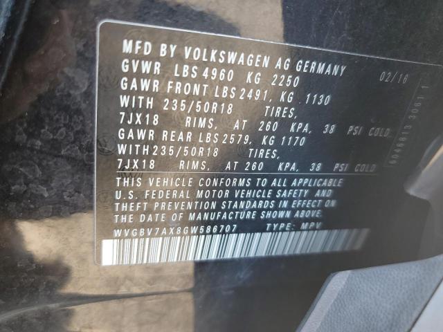 Photo 12 VIN: WVGBV7AX8GW586707 - VOLKSWAGEN TIGUAN S 