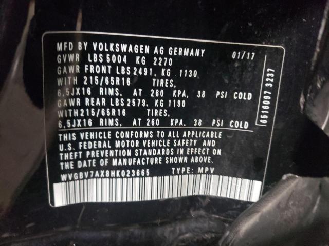 Photo 9 VIN: WVGBV7AX8HK023665 - VOLKSWAGEN TIGUAN S 