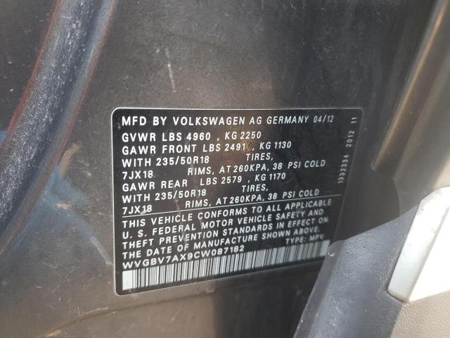 Photo 12 VIN: WVGBV7AX9CW087182 - VOLKSWAGEN TIGUAN 