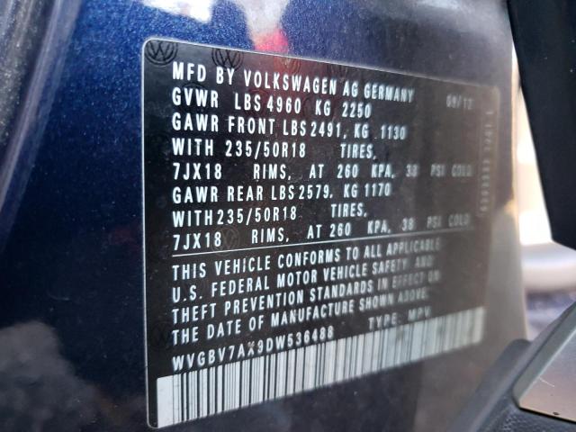 Photo 12 VIN: WVGBV7AX9DW536488 - VOLKSWAGEN TIGUAN S 