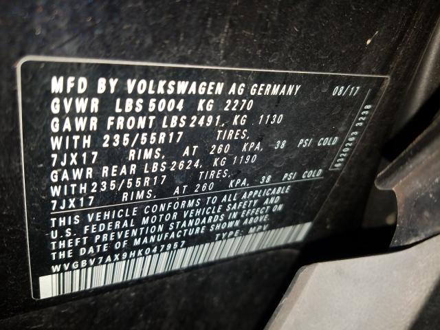 Photo 9 VIN: WVGBV7AX9HK047957 - VOLKSWAGEN TIGUAN S 