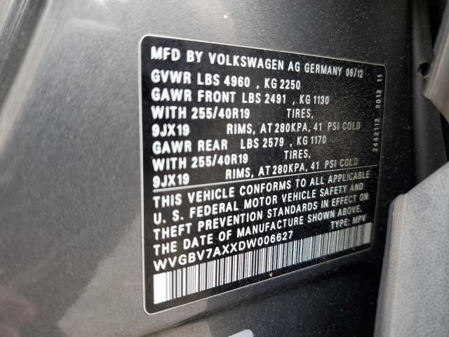 Photo 12 VIN: WVGBV7AXXDW006627 - VOLKSWAGEN TIGUAN 