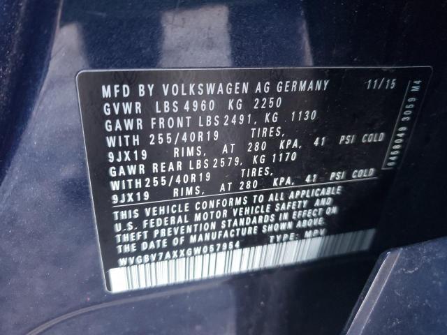 Photo 13 VIN: WVGBV7AXXGW057954 - VOLKSWAGEN TIGUAN S 