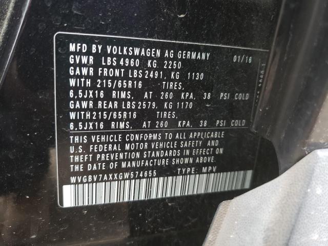 Photo 11 VIN: WVGBV7AXXGW574655 - VOLKSWAGEN TIGUAN 