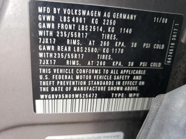 Photo 12 VIN: WVGBV95N09W525472 - VOLKSWAGEN TIGUAN 