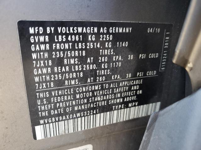 Photo 11 VIN: WVGBV9AX0AW532241 - VOLKSWAGEN TIGUAN SE 