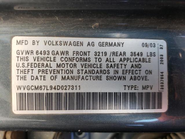 Photo 12 VIN: WVGCM67L94D027311 - VOLKSWAGEN TOUAREG 