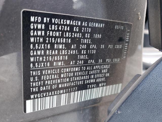 Photo 11 VIN: WVGCV3AXXDW611177 - VOLKSWAGEN TIGUAN S 