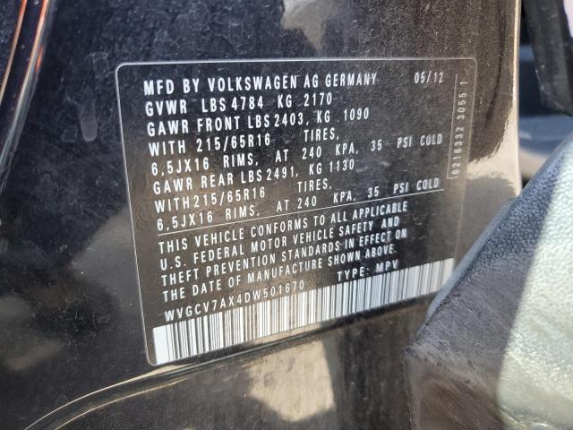 Photo 12 VIN: WVGCV7AX4DW501670 - VOLKSWAGEN TIGUAN S 