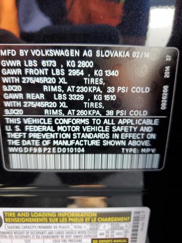 Photo 11 VIN: WVGDF9BP2ED010104 - VOLKSWAGEN TOUAREG 