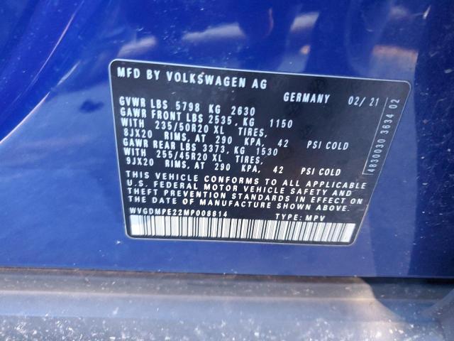 Photo 12 VIN: WVGDMPE22MP008814 - VOLKSWAGEN ID.4 PRO 