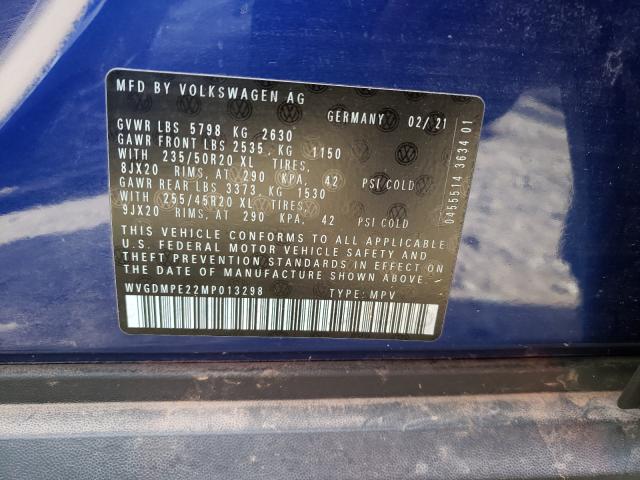 Photo 9 VIN: WVGDMPE22MP013298 - VOLKSWAGEN ALL OTHER 