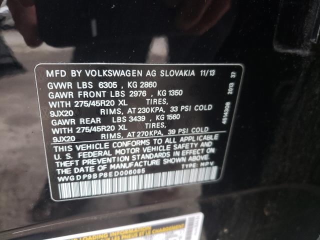 Photo 9 VIN: WVGDP9BP8ED006085 - VOLKSWAGEN TOUAREG 