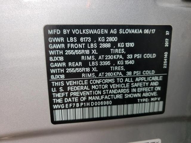 Photo 13 VIN: WVGEF7BP1HD006980 - VOLKSWAGEN TOUAREG SP 