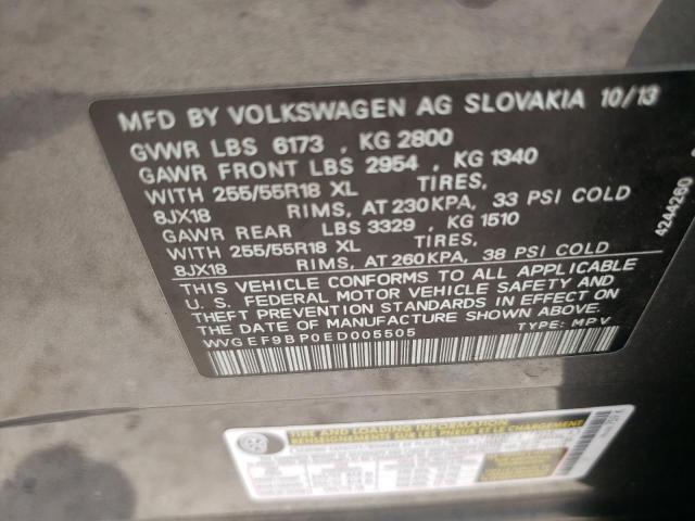 Photo 12 VIN: WVGEF9BP0ED005505 - VOLKSWAGEN TOUAREG V6 