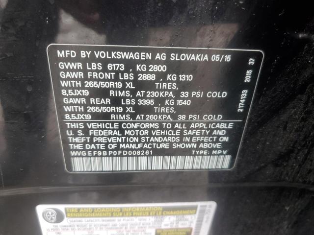 Photo 12 VIN: WVGEF9BP0FD008261 - VOLKSWAGEN TOUAREG 