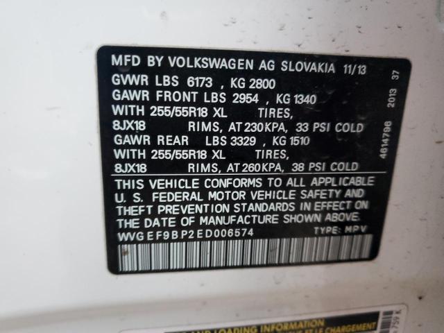 Photo 12 VIN: WVGEF9BP2ED006574 - VOLKSWAGEN TOUAREG 