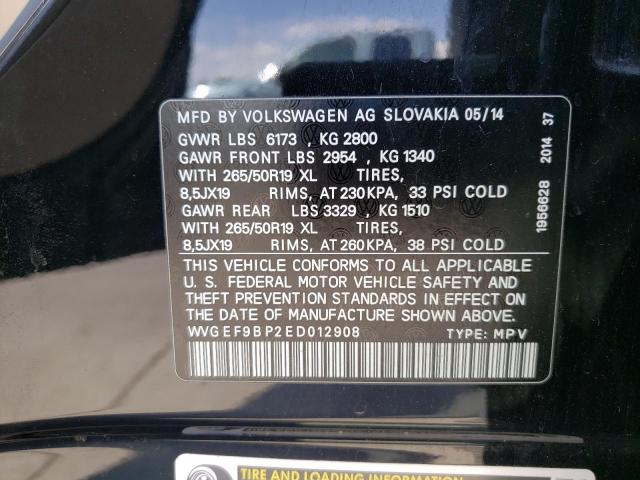 Photo 12 VIN: WVGEF9BP2ED012908 - VOLKSWAGEN TOUAREG V6 