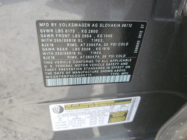 Photo 12 VIN: WVGEF9BP3DD000717 - VOLKSWAGEN TOUAREG V6 