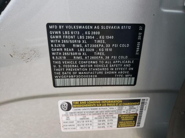 Photo 13 VIN: WVGEF9BP3DD002628 - VOLKSWAGEN TOUAREG V6 