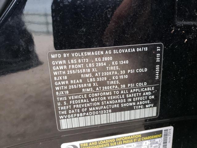 Photo 9 VIN: WVGEF9BP4DD012326 - VOLKSWAGEN TOUAREG V6 