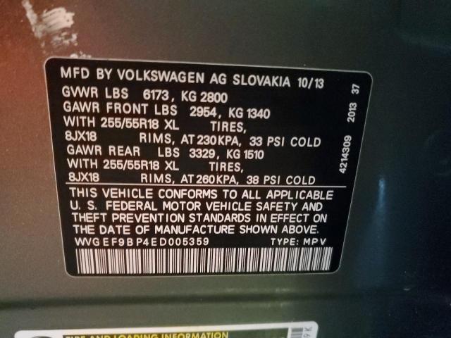 Photo 12 VIN: WVGEF9BP4ED005359 - VOLKSWAGEN TOUAREG V6 