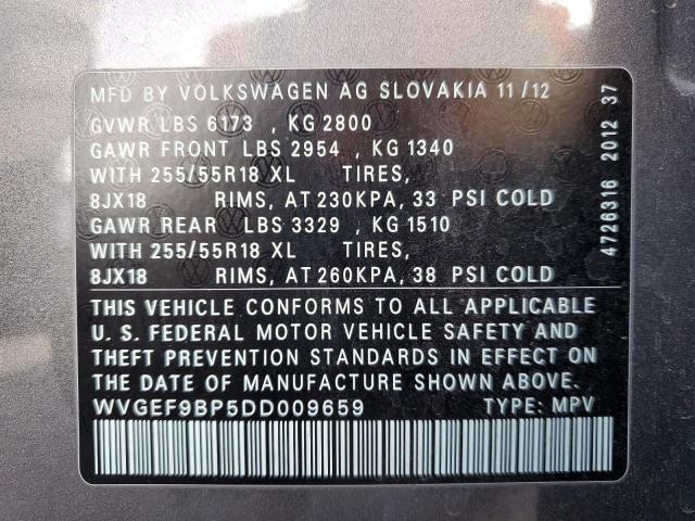 Photo 12 VIN: WVGEF9BP5DD009659 - VOLKSWAGEN TOUAREG V6 