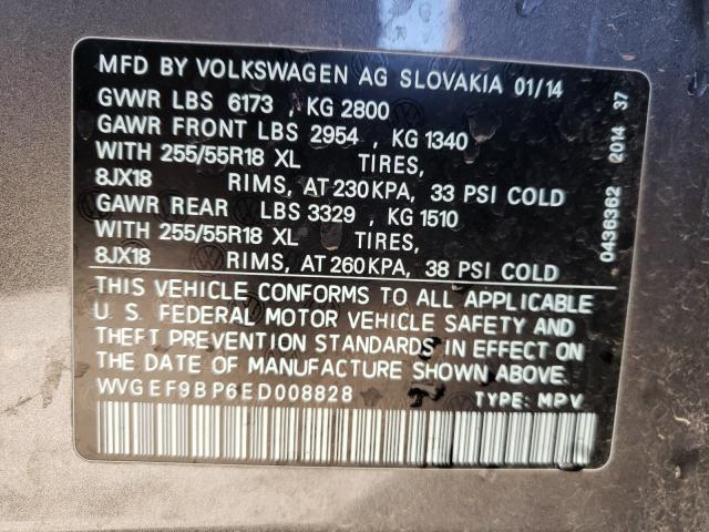 Photo 9 VIN: WVGEF9BP6ED008828 - VOLKSWAGEN TOUAREG V6 