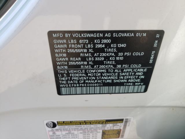 Photo 9 VIN: WVGEF9BP6ED009011 - VOLKSWAGEN TOUAREG 