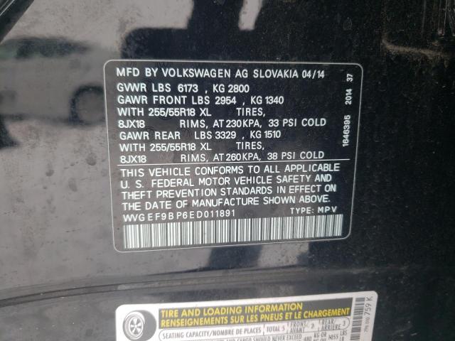 Photo 11 VIN: WVGEF9BP6ED011891 - VOLKSWAGEN TOUAREG 