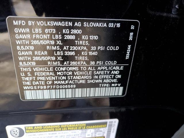 Photo 11 VIN: WVGEF9BP7FD006569 - VOLKSWAGEN TOUAREG 