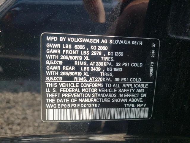 Photo 12 VIN: WVGEP9BP3ED012767 - VOLKSWAGEN TOUAREG V6 