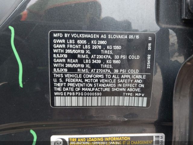 Photo 8 VIN: WVGEP9BP3GD000590 - VOLKSWAGEN TOUAREG 