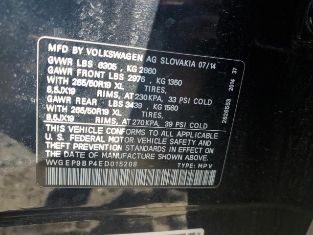 Photo 11 VIN: WVGEP9BP4ED015208 - VOLKSWAGEN TOUAREG V6 