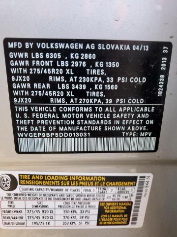 Photo 11 VIN: WVGEP9BP5DD013031 - VOLKSWAGEN TOUAREG V6 