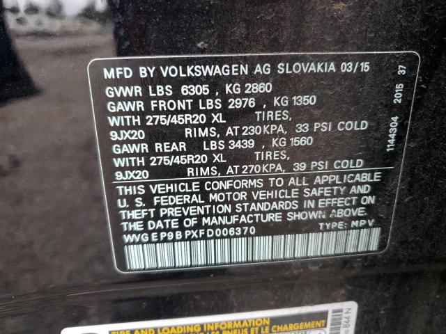 Photo 13 VIN: WVGEP9BPXFD006370 - VOLKSWAGEN TOUAREG V6 