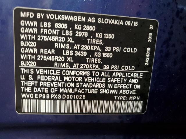 Photo 12 VIN: WVGEP9BPXGD001025 - VOLKSWAGEN TOUAREG 3. 