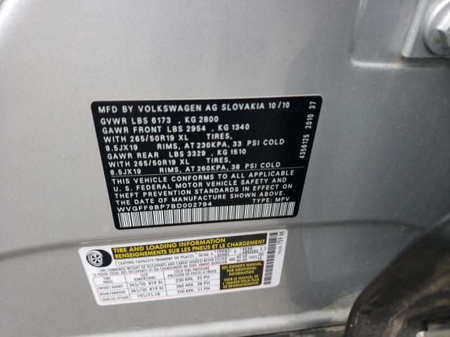 Photo 12 VIN: WVGFF9BP7BD002794 - VOLKSWAGEN TOUAREG V6 