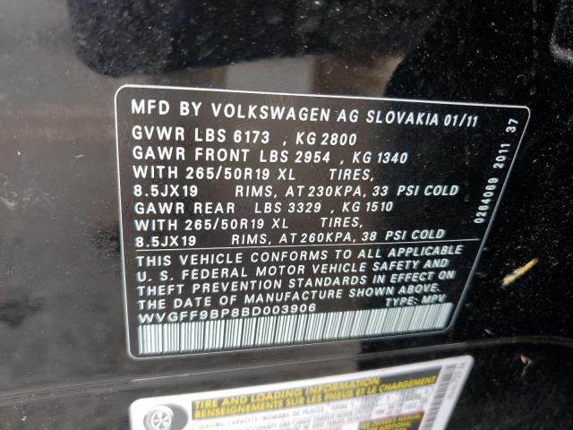 Photo 12 VIN: WVGFF9BP8BD003906 - VOLKSWAGEN TOUAREG 