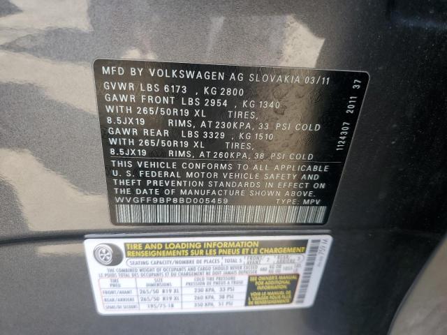 Photo 12 VIN: WVGFF9BP8BD005459 - VOLKSWAGEN TOUAREG V6 