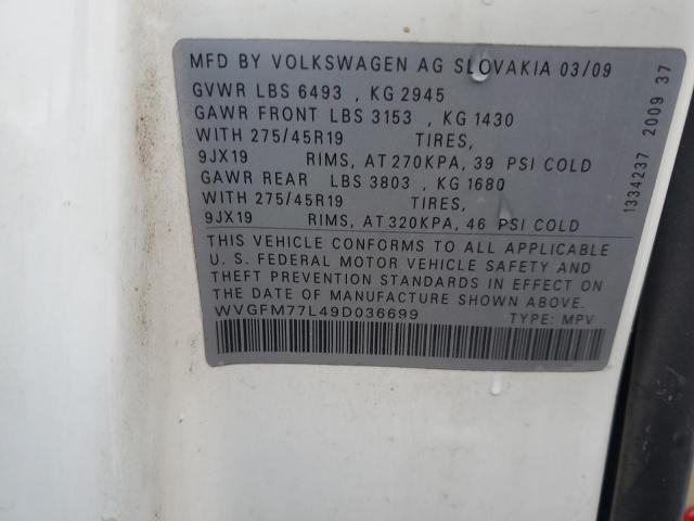 Photo 12 VIN: WVGFM77L49D036699 - VOLKSWAGEN TOUAREG 2 