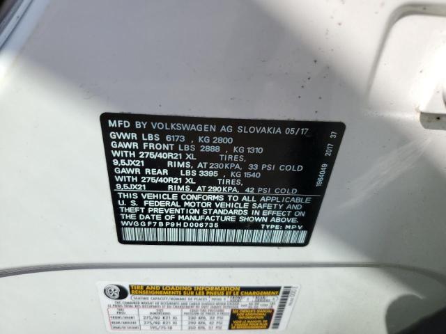 Photo 13 VIN: WVGGF7BP9HD006735 - VOLKSWAGEN TOUAREG EX 